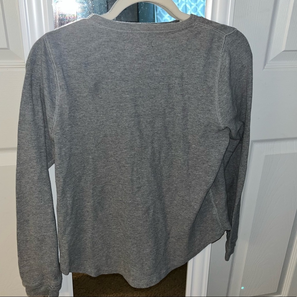 Madewell gray long sleeve rainbow tee shirt size large - Picture 2 of 5